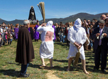 The penitence of the picaos, a rare act of flagellation in the La Rioja Semana Santa