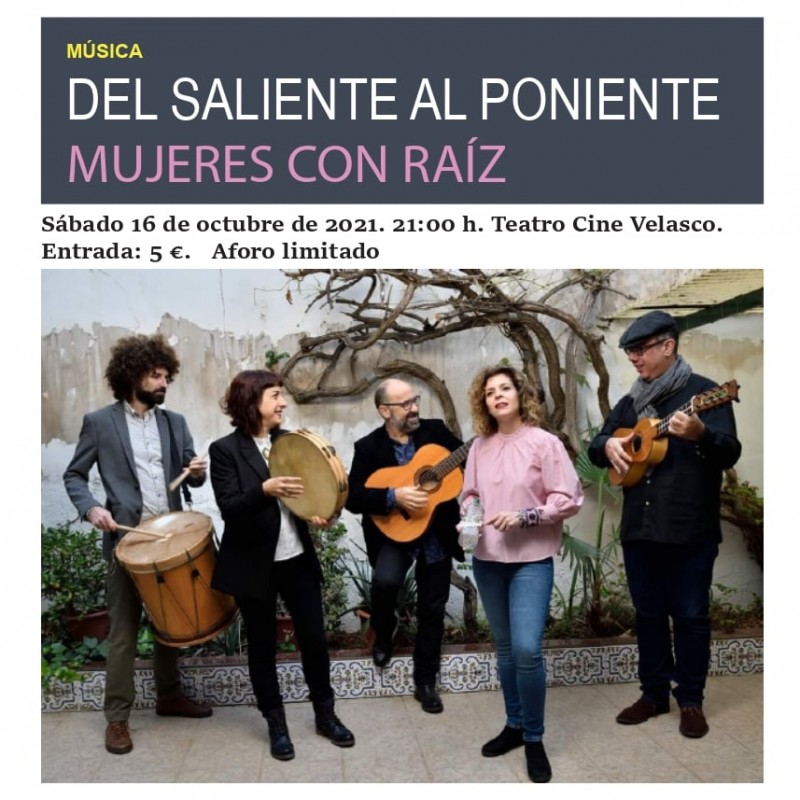 <span style='color:#780948'>ARCHIVED</span> - Concert by Mujeres con RaÃz in Alhama de Murcia: October 16