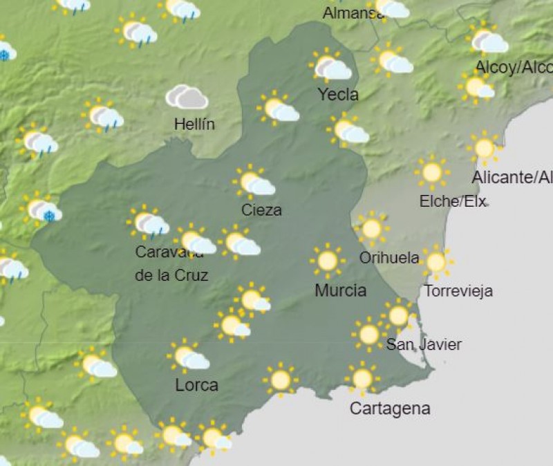 <span style='color:#780948'>ARCHIVED</span> - Temperatures fall but skies remain clear and sunny: Murcia weekend weather November 26-28